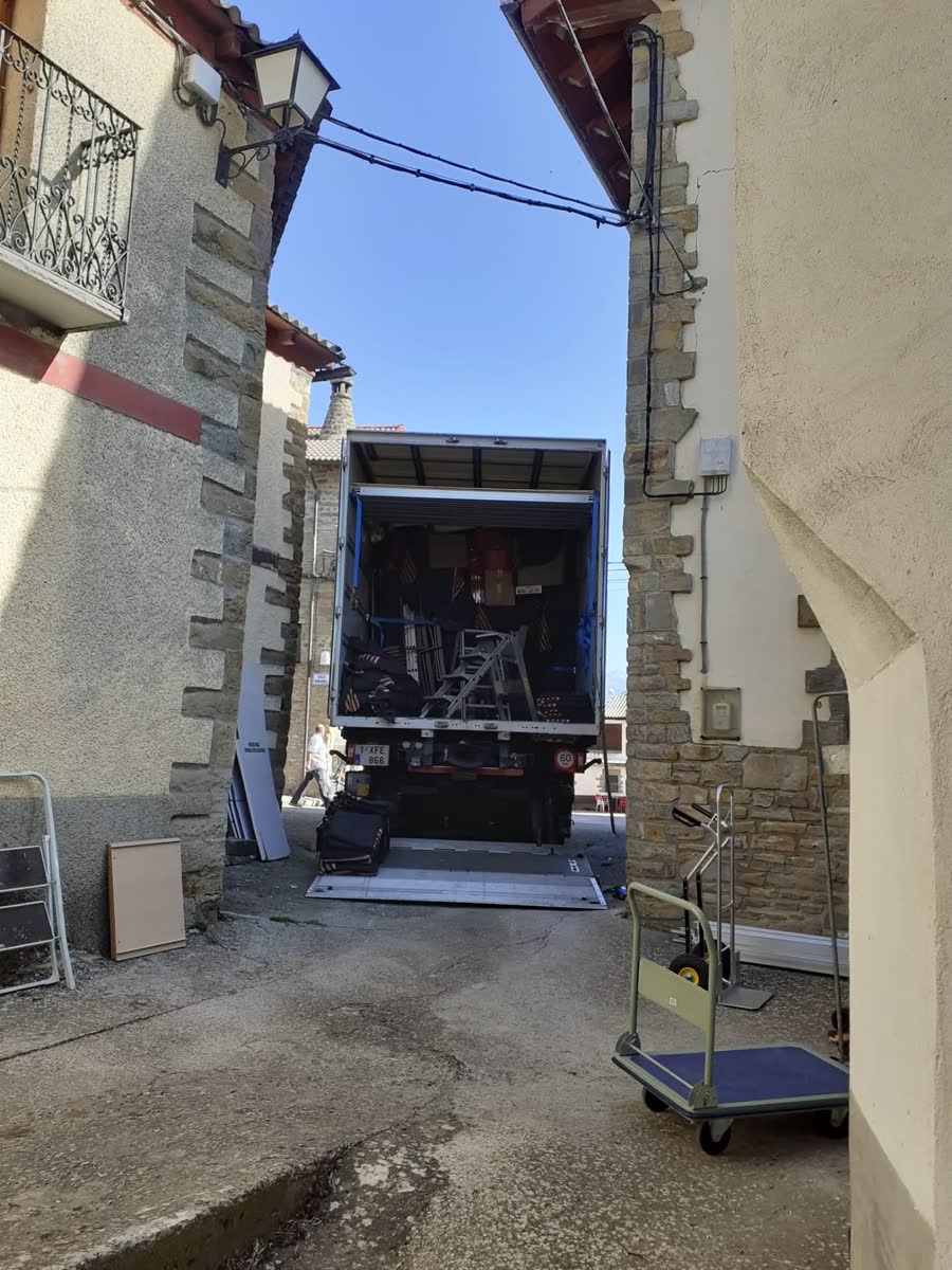Uitladen bij aankomst in Spanje